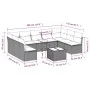 Set Gartensofas mit beigen Kissen 10 Stück synthetisches Rattan von , Gartensets - Ref: Foro24-3249918, Preis: 584,22 €, Raba...