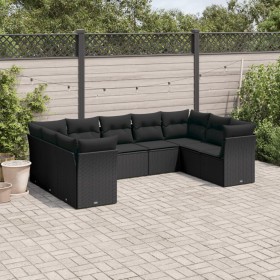 8-piece garden sofa set with black synthetic rattan cushions by , Garden sets - Ref: Foro24-3249964, Price: 598,73 €, Discoun...