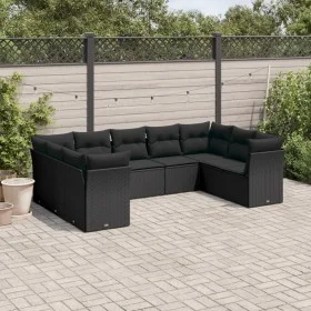 Set de sofás de jardín 8 piezas y cojines ratán sintético negro de , Conjuntos de jardín - Ref: Foro24-3249964, Precio: 567,4...