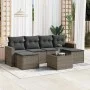 7-piece garden sofa set with gray PE rattan cushions by , Modular outdoor sofas - Ref: Foro24-3251667, Price: 403,43 €, Disco...