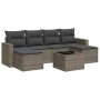 7-teilige Gartensofagarnitur mit grauen PE-Rattankissen von , Modulare Sofas für den Außenbereich - Ref: Foro24-3251667, Prei...