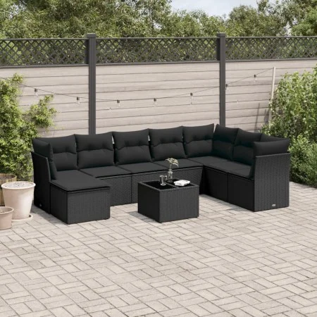 8-piece garden sofa set with black synthetic rattan cushions by , Garden sets - Ref: Foro24-3249894, Price: 557,01 €, Discoun...