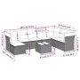 8-piece garden sofa set with black synthetic rattan cushions by , Garden sets - Ref: Foro24-3249894, Price: 557,01 €, Discoun...