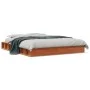 Estructura de cama madera maciza pino marrón cera 150x200 cm de , Camas y somieres - Ref: Foro24-844427, Precio: 121,70 €, De...
