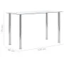 Transparent tempered glass dining table 120x60x75 cm by vidaXL, Kitchen and dining tables - Ref: Foro24-281850, Price: 139,59...