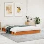 Estructura de cama madera maciza pino marrón cera 150x200 cm de , Camas y somieres - Ref: Foro24-844427, Precio: 121,70 €, De...