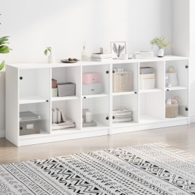 Regal mit Türen Holzwerkstoff schwarz 204x37x75 cm von , Bücherregale und Regale - Ref: Foro24-3206531, Preis: 199,30 €, Raba...
