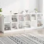 Regal mit Türen Holzwerkstoff schwarz 204x37x75 cm von , Bücherregale und Regale - Ref: Foro24-3206531, Preis: 196,14 €, Raba...