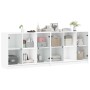 Regal mit Türen Holzwerkstoff schwarz 204x37x75 cm von , Bücherregale und Regale - Ref: Foro24-3206531, Preis: 199,30 €, Raba...