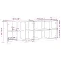 Regal mit Türen Holzwerkstoff schwarz 204x37x75 cm von , Bücherregale und Regale - Ref: Foro24-3206531, Preis: 196,14 €, Raba...