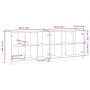 Regal mit Türen Holzwerkstoff schwarz 204x37x75 cm von , Bücherregale und Regale - Ref: Foro24-3206531, Preis: 199,30 €, Raba...