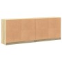 Regal mit Holztüren aus Sonoma-Eiche 204x37x75 cm von , Bücherregale und Regale - Ref: Foro24-3206533, Preis: 191,70 €, Rabat...