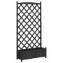 Planter with solid black spruce wood trellis by , Pots and planters - Ref: Foro24-365493, Price: 150,96 €, Discount: %
