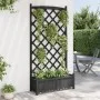 Planter with solid black spruce wood trellis by , Pots and planters - Ref: Foro24-365493, Price: 150,96 €, Discount: %