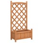 Planter with solid brown spruce wood trellis by , Pots and planters - Ref: Foro24-365485, Price: 73,89 €, Discount: %