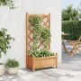 Planter with solid brown spruce wood trellis by , Pots and planters - Ref: Foro24-365485, Price: 67,01 €, Discount: %