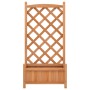 Planter with solid brown spruce wood trellis by , Pots and planters - Ref: Foro24-365485, Price: 73,89 €, Discount: %