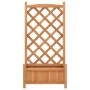 Planter with solid brown spruce wood trellis by , Pots and planters - Ref: Foro24-365485, Price: 67,01 €, Discount: %
