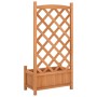 Planter with solid brown spruce wood trellis by , Pots and planters - Ref: Foro24-365485, Price: 73,89 €, Discount: %