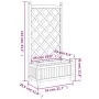 Planter with solid brown spruce wood trellis by , Pots and planters - Ref: Foro24-365485, Price: 67,01 €, Discount: %