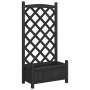 Planter with solid black spruce wood trellis by , Pots and planters - Ref: Foro24-365487, Price: 66,30 €, Discount: %