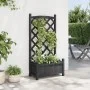 Planter with solid black spruce wood trellis by , Pots and planters - Ref: Foro24-365487, Price: 66,30 €, Discount: %