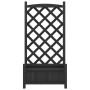 Jardinera con enrejado madera maciza de abeto negro de , Maceteros y jardineras - Ref: Foro24-365487, Precio: 64,82 €, Descue...