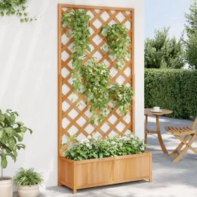 Solid Brown Fir Wood Trellis Planter by , Pots and planters - Ref: Foro24-365479, Price: 131,47 €, Discount: %