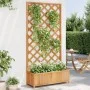 Jardinera con enrejado de madera maciza de abeto marrón de , Maceteros y jardineras - Ref: Foro24-365479, Precio: 138,74 €, D...