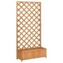 Jardinera con enrejado de madera maciza de abeto marrón de , Maceteros y jardineras - Ref: Foro24-365479, Precio: 138,74 €, D...