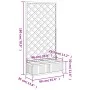 Jardinera con enrejado de madera maciza de abeto marrón de , Maceteros y jardineras - Ref: Foro24-365479, Precio: 138,74 €, D...