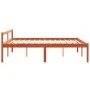 Cama para mayores madera maciza de pino marrón cera 160x200 cm de , Camas y somieres - Ref: Foro24-844160, Precio: 138,97 €, ...