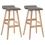 Kitchen stools 2 units dark gray fabric by vidaXL, Kitchen stools - Ref: Foro24-249577, Price: 117,14 €, Discount: %