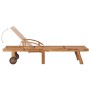 Sun loungers 2 units solid teak wood with bright green cushion by , Loungers - Ref: Foro24-3073197, Price: 549,63 €, Discount: %