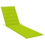 Tumbonas 2 unidades madera maciza teca con cojín verde chillón de , Tumbonas - Ref: Foro24-3073197, Precio: 601,36 €