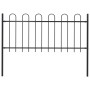 Gartenzaun mit schwarzen Stahlringspitzen, 1,7 m von vidaXL, Zaunpaneele - Ref: Foro24-144930, Preis: 71,49 €, Rabatt: %