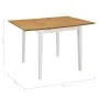White extendable dining table (80-120)x80x74 cm MDF by , Kitchen and dining tables - Ref: Foro24-247625, Price: 161,38 €, Dis...
