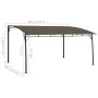 Taupe gray garden parasol awning 4x3x2.55 m by , Tents and gazebos - Ref: Foro24-312255, Price: 265,46 €, Discount: %