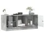 TV cabinet with concrete gray glass doors 102x37x42 cm by , TV Furniture - Ref: Foro24-836409, Price: 66,71 €, Discount: %