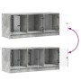 TV-Schrank mit betongrauen Glastüren 102x37x42 cm von , TV-Möbel - Ref: Foro24-836409, Preis: 67,55 €, Rabatt: %