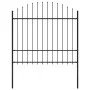 Gartenzaun mit schwarzen Stahlspitzen (1,5-1,75) x 1,7 m von vidaXL, Zaunpaneele - Ref: Foro24-144944, Preis: 90,31 €, Rabatt: %