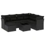 8-teiliges Gartensofa-Set und schwarze synthetische Rattankissen von , Gartensets - Ref: Foro24-3249834, Preis: 488,79 €, Rab...