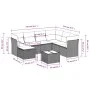 8-teiliges Gartensofa-Set und schwarze synthetische Rattankissen von , Gartensets - Ref: Foro24-3249834, Preis: 488,79 €, Rab...