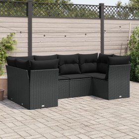 6-teilige Gartensofagarnitur und schwarze synthetische Rattankissen von , Gartensets - Ref: Foro24-3249944, Preis: 443,60 €, ...