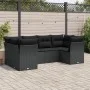 6-piece garden sofa set and black synthetic rattan cushions by , Garden sets - Ref: Foro24-3249944, Price: 418,85 €, Discount: %