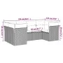 6-piece garden sofa set and black synthetic rattan cushions by , Garden sets - Ref: Foro24-3249944, Price: 418,85 €, Discount: %