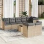 9-teiliges Gartensofa-Set mit beigen synthetischen Rattankissen von , Gartensets - Ref: Foro24-3249758, Preis: 584,90 €, Raba...