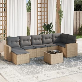 Garden sofa set with beige cushions 8 pcs PE rattan by , Modular outdoor sofas - Ref: Foro24-3251626, Price: 525,66 €, Discou...