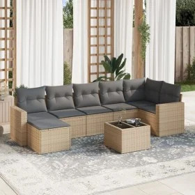 Garden sofa set with beige cushions 8 pcs PE rattan by , Modular outdoor sofas - Ref: Foro24-3251626, Price: 526,53 €, Discou...
