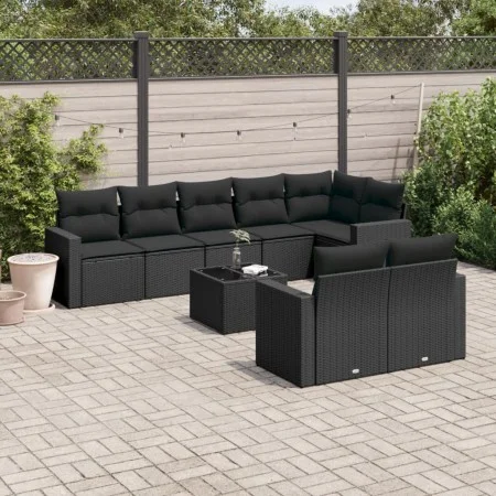 8-piece garden sofa set and black synthetic rattan cushions by , Modular outdoor sofas - Ref: Foro24-3251562, Price: 633,66 €...